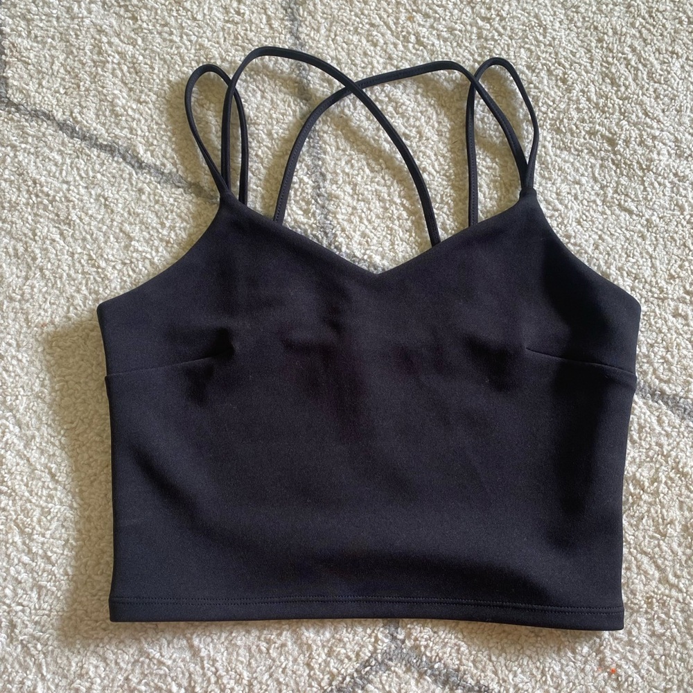 Express black cropped tank